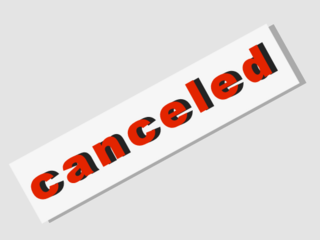 Entfällt! canceled